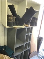 Lot with wall cabinets, winters boots, including x