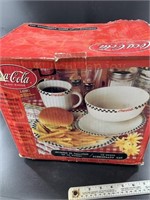 Coco Cola 16 piece drive-in dinner ware set in box