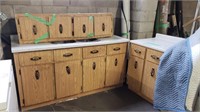 Vintage Kitchen Cabinets - 2 lowers & 1 upper