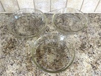 3 Pyrex pie dishes