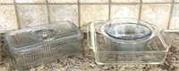 Baking glass dishes - fireking