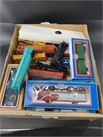 Large box lot of vintage and antique toy trains, t