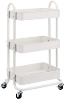 3-Tier Rolling Utility/Kitchen Cart - Off White