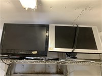 Lot with 2  computer monitors one is dynex brand a