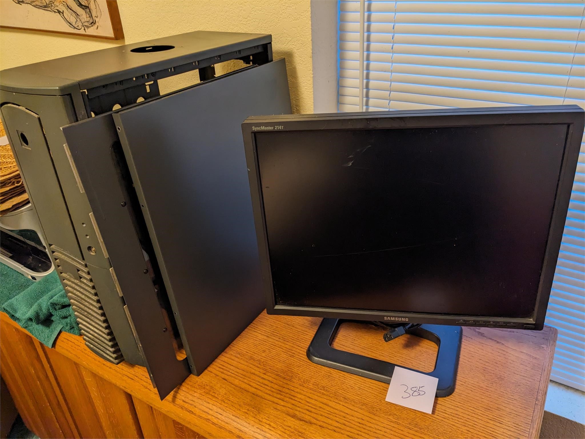 Monitor and Computer Tower Case