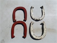 4 Horse Shoes Painted