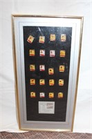 Framed pins Coca-Cola Collector