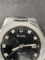 Bulova Marine Star wrist watch with metal link ban