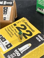 3 Boxes of .22 cartridges for Ramset nailers, blue
