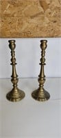 PAIR OF BOMBAY COMPANY BRASS CANDLE HOLDERS