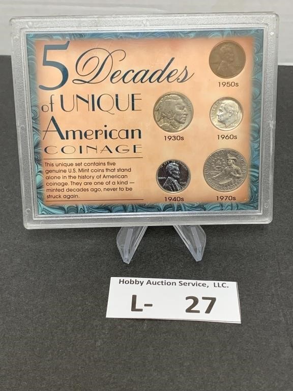 5 Decades of American Coinage (silver dime)