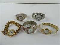 Lot of 5 Quartz Movement Watches