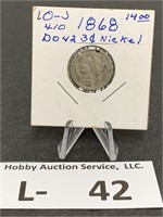 1868 3 Cent Nickel Piece