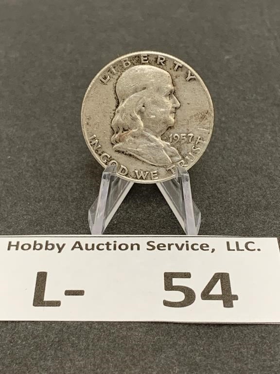 Silver 1957 Franklin Half Dollar