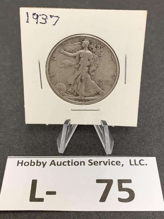 Silver 1937 Walking Liberty Half Dollar