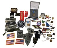 MILITARY PINS, BADGES, AND MORE