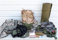MILITARY CLOTHES, SACKS AND MORE
