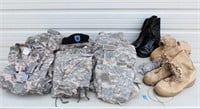 MILITARY UNIFORMS, BOOTS, AND MORE