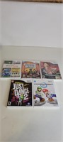 FIVE NITENDO WII GAMES