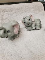 Homco Gray Elephant Figurines