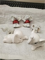 Lot of White Color Elephant Figurines