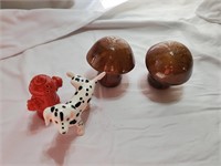 2 Sets of S&P Mushrooms Dalmation Hydrant