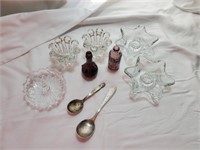 Glass and Crystal Lot w Mickey Mouse Spoon