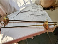 Pair of Decorative Spanish Rapier Style Swords