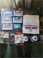 Vintage Super Nintendo System w Games