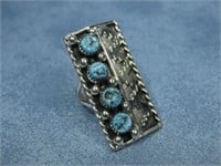 Roger Skeet Sterling Silver Turquoise Ring