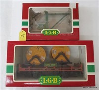 2 LGB “G” Gage Industrial Freight Cars, OB