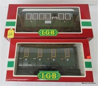 2 LGB “G” Gage Dark Green Pass. Coaches, OB