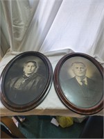Antique Oval Framed Photos
