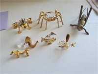 Group of Gilded Crystal Animals