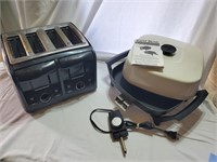 Electric Skillet and Toaster Lot