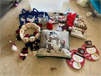 TOTE and assorted Christmas Decor- all