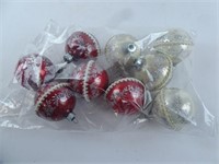 Lot of 8 Vintage Bulb Ornaments