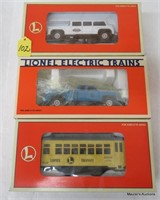 3 Lionel Vehicles, OB
