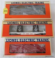 3 Lionel Freight Cars, OB