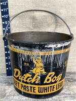 Dutch Boy advertising pail - porcelain(?)