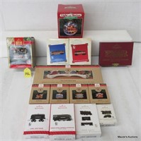 Selection of Hallmark Train Ornaments