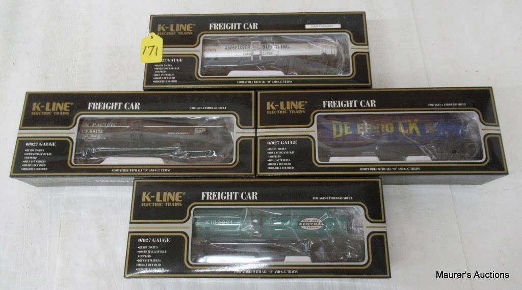 4 K-Line Classic Freight Cars, OB