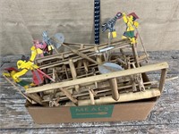 Box of Japanese(?) wood/metal puppets(???)