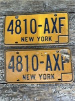 Vintage NY license plates