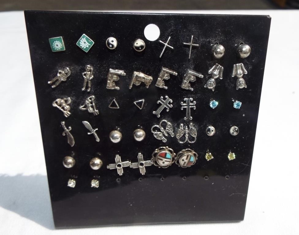 Earring holder filled with .925/sterling earrings