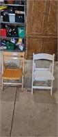 TWO FOLDING CHAIRS