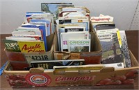Box of Vintage road and travel maps/guides