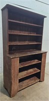 Old Red step back pewter cupboard 49"21"77"