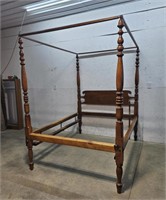 Cherry canopy bed 55"74"
