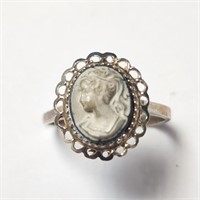 $120 Silver Cameo Ring